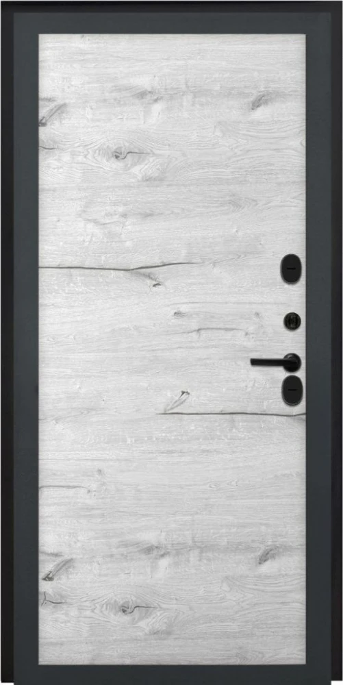 Входная дверь ДвериПРО L-Термо серебро Без фрезеровки Дуб арктик горизонт DPRO200472 внутренняя сторона